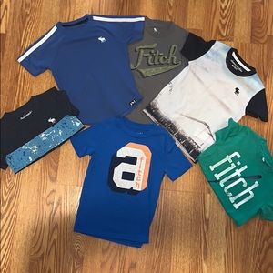 6 Abercrombie Kids tee shirts kids size 3/4
